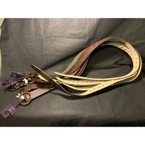 Lot of 6 Ava & Viv Women's Fully Adjustable Plus Size Leather Belts Brown NWT